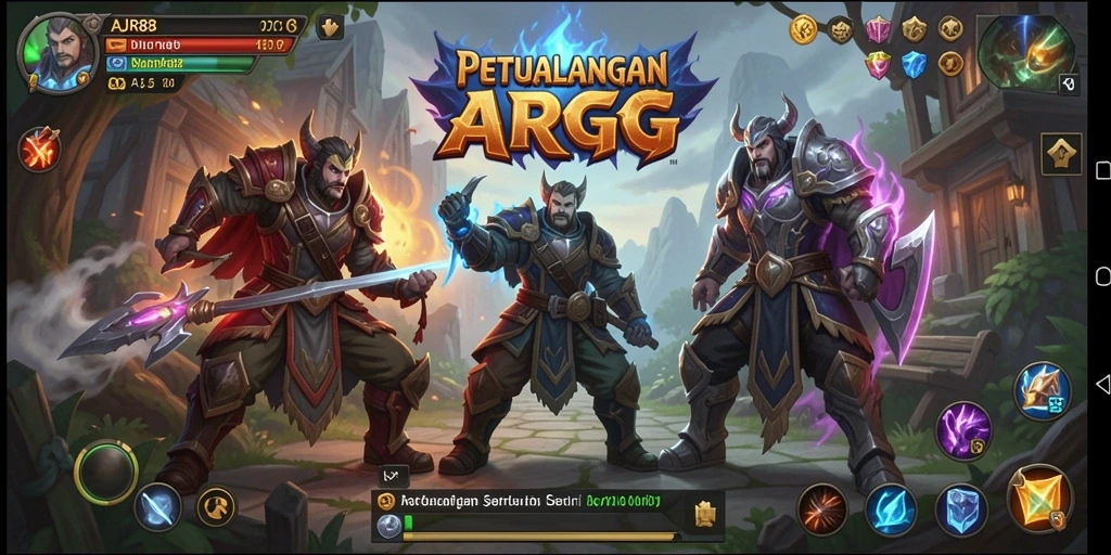 Tampilan gameplay ARPG yang menarik dan seru dalam AJR88.