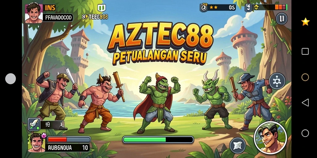 Tangkapan layar gameplay AZTEC88 menampilkan aksi seru di dunia Arcade.