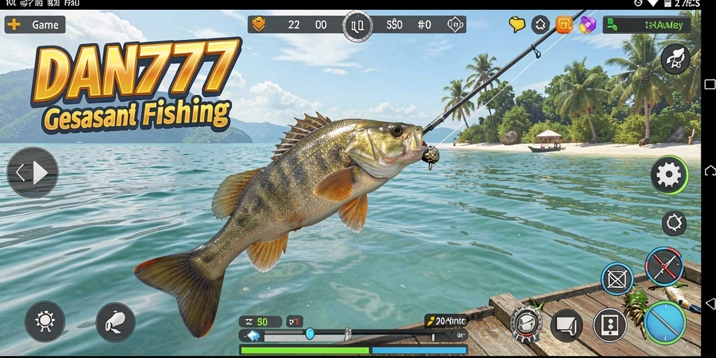 Gameplay <strong>DAN777</strong> yang menampilkan aksi memancing yang mendebarkan.