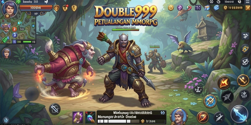 Gameplay seru DOUBLE999 di dunia MMORPG yang luas.