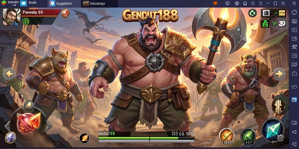 Tampilan menarik dari gameplay RPG GENDUT188 dengan grafis yang memukau.