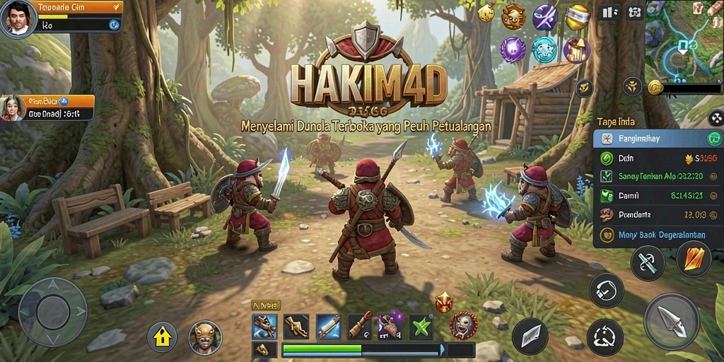 Tangkapan layar dari gameplay HAKIM4D yang menampilkan dunia terbuka yang luas.