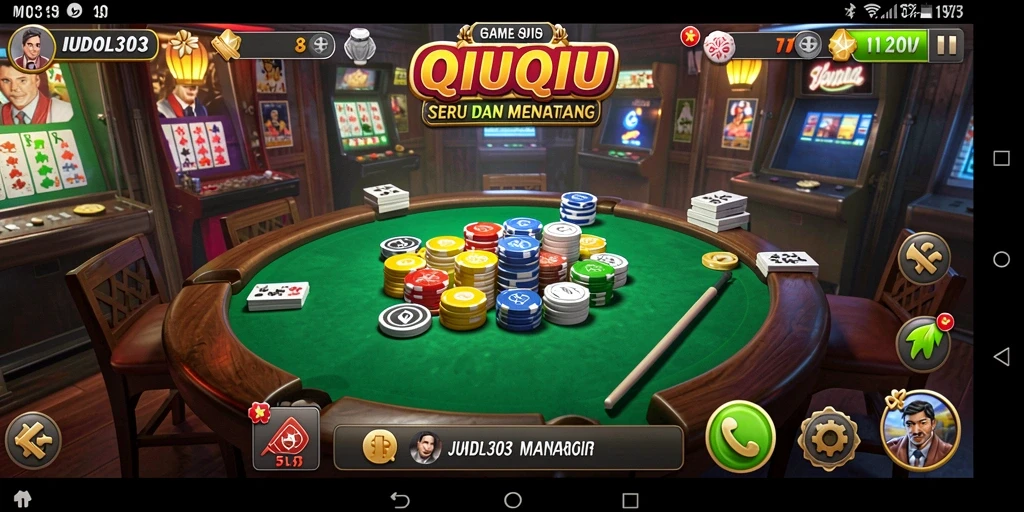 Screenshot utama gameplay QiuQiu JUDOL303 yang seru dan mendebarkan.