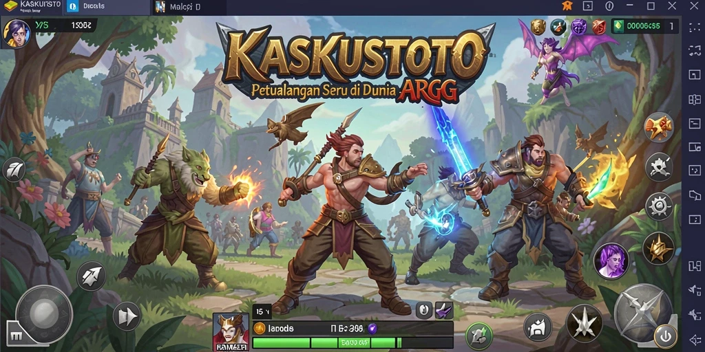 Gameplay KASKUSTOTO menampilkan petualangan seru di dunia fantasi.