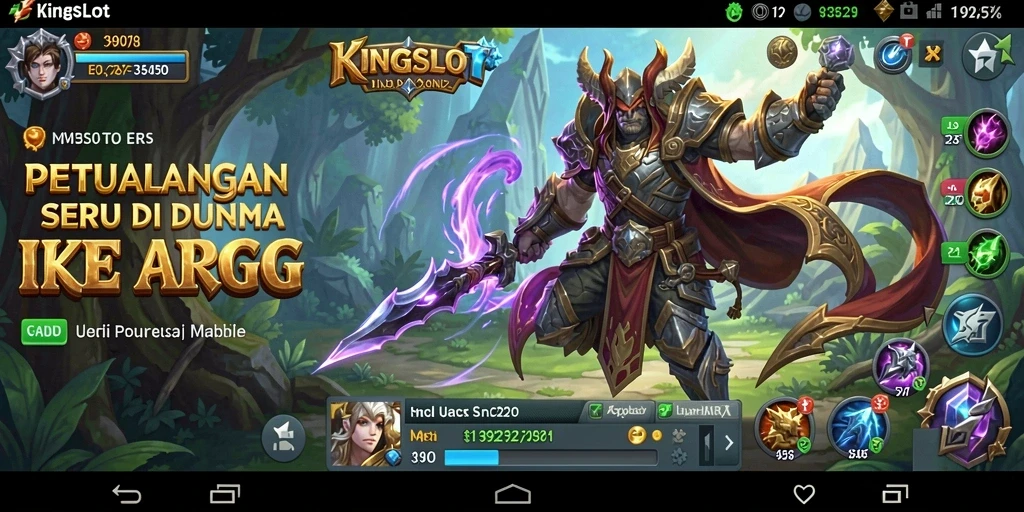 Tampilan gameplay ARPG yang menarik dalam KINGSLOT.