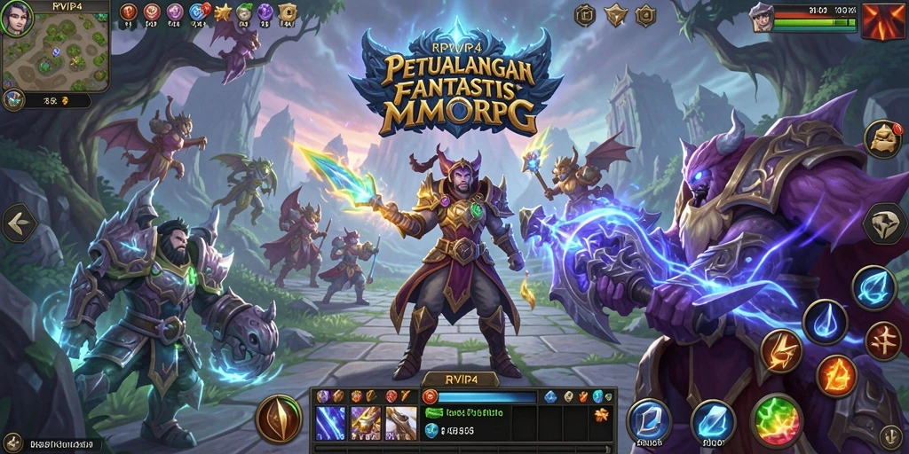 Tampilan gameplay dalam RPVIP4 yang menakjubkan dan imersif.