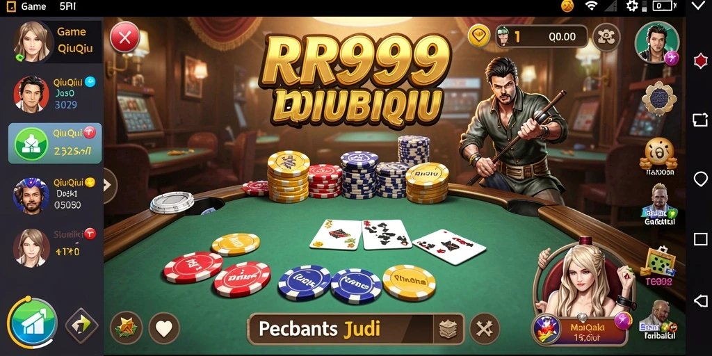Tampilan menarik gameplay QiuQiu di RR999.