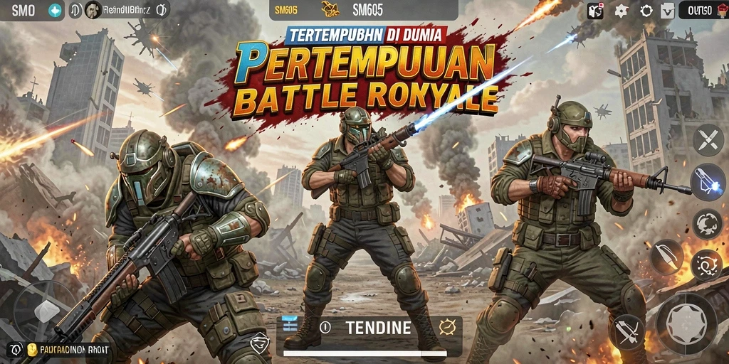 Tampilan seru dari gameplay Battle Royale di SM605.