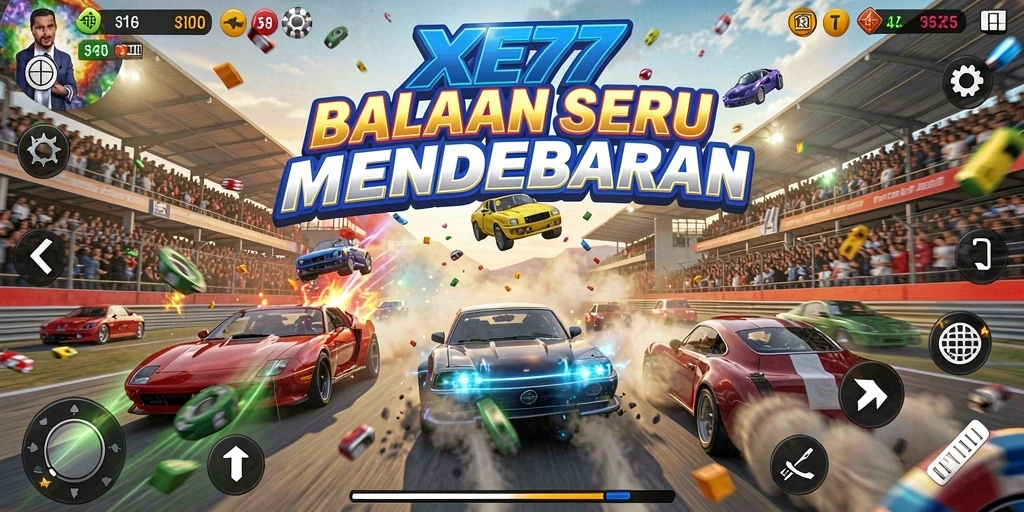 Screenshot XE77 menampilkan aksi balapan yang mendebarkan dan grafis menawan.